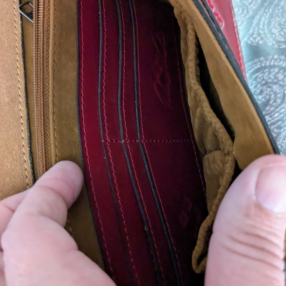 Patricia Nash Red Leather Crossbody Bag - Picture 8 of 13